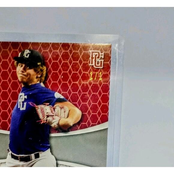 2022 Leaf Perfect Game Porter Buursema Auto Pre Prod Proof Red 1/1 - Picture 3 of 6